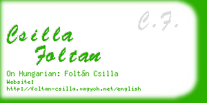 csilla foltan business card