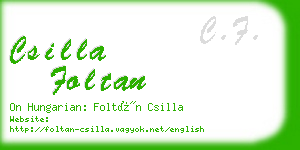 csilla foltan business card